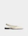 Rag & Bone Mercer Pointed Toe Slingback Flat In White