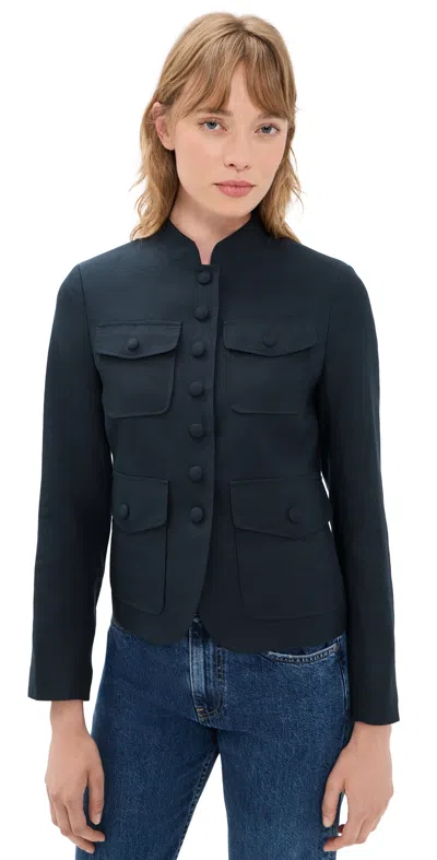 Rag & Bone Mercer Linen Blazer Sal In Blue