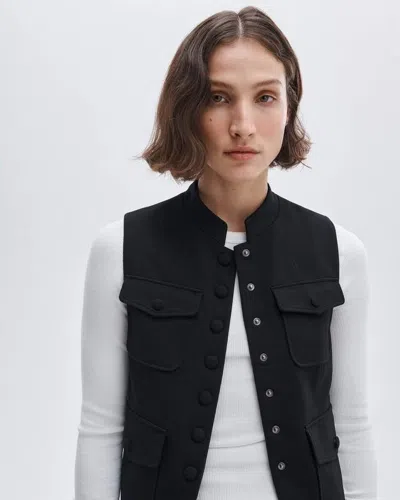 Rag & Bone Mercer Refine Knit Vest In Black