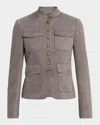 Rag & Bone Mercer Slim Houndstooth Blazer In Gray