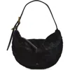 Rag & Bone Mercer Small Genuine Shearling Hobo In Black