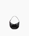 Rag & Bone Small Mercer Leather Hobo Bag In Black