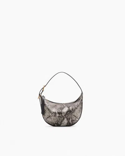 Rag & Bone Mercer Small Python Leather Hobo In Black