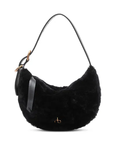 Rag & Bone Mercer Small Shearling Hobo Bag In Black