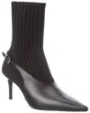 Rag & Bone Mercer Sock Leather Slingback Boot In Black