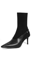 Rag & Bone Mercer Sock Slingback Boots Black In Black