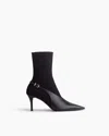 Rag & Bone Mercer Sock Leather Slingback Boot In Black