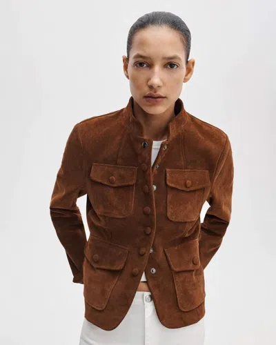 Rag & Bone Mercer Suede Blazer In Brown