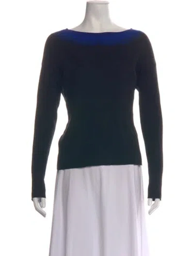 Pre-owned Rag & Bone Merino Wool Bateau Neckline Sweater In Black