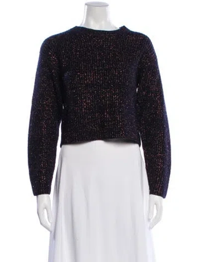 Pre-owned Rag & Bone Merino Wool Bateau Neckline Sweater In Blue