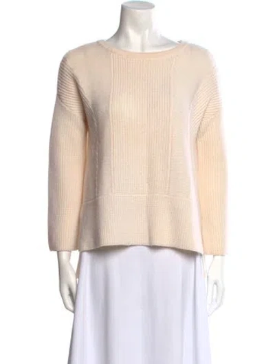 Pre-owned Rag & Bone Merino Wool Bateau Neckline Sweater In Neutral