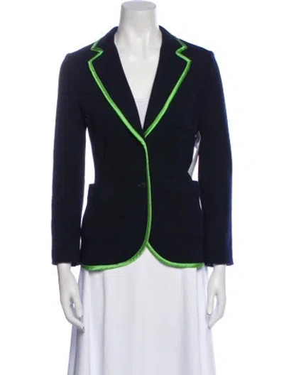 Pre-owned Rag & Bone Merino Wool Blazer In Blue