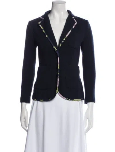 Pre-owned Rag & Bone Merino Wool Blazer In Blue