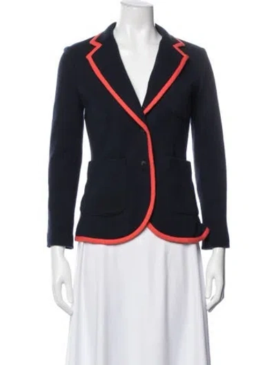 Pre-owned Rag & Bone Merino Wool Blazer In Blue