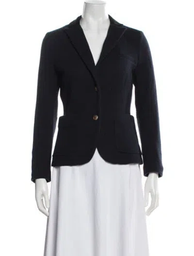 Pre-owned Rag & Bone Merino Wool Blazer In Blue