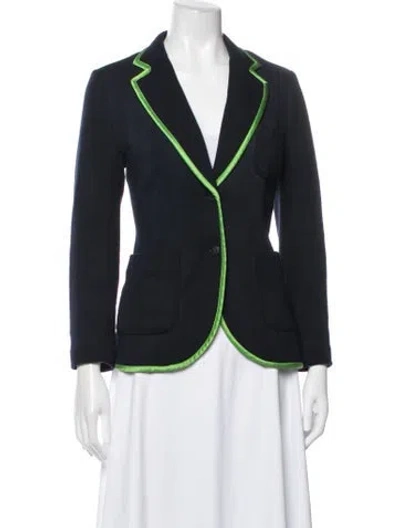 Pre-owned Rag & Bone Merino Wool Blazer In Blue