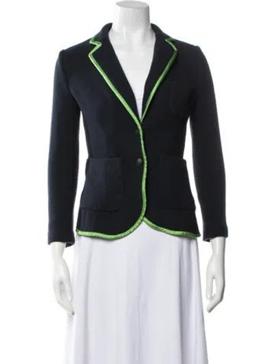 Pre-owned Rag & Bone Merino Wool Blazer In Blue