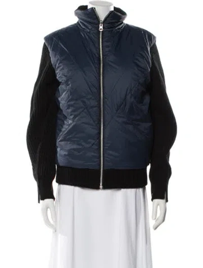 Pre-owned Rag & Bone Merino Wool Bomber Jacket In Black