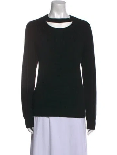 Pre-owned Rag & Bone Merino Wool Colorblock Pattern Sweater In Black