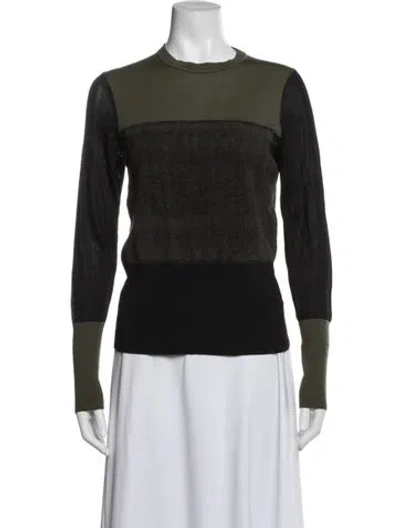 Pre-owned Rag & Bone Merino Wool Colorblock Pattern Sweater In Black