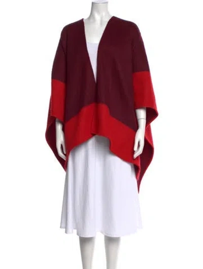 Pre-owned Rag & Bone Merino Wool Colorblock Pattern Sweater In Burgundy