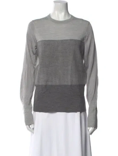 Pre-owned Rag & Bone Merino Wool Colorblock Pattern Sweater In Gray