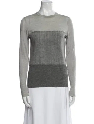 Pre-owned Rag & Bone Merino Wool Colorblock Pattern Sweater In Gray