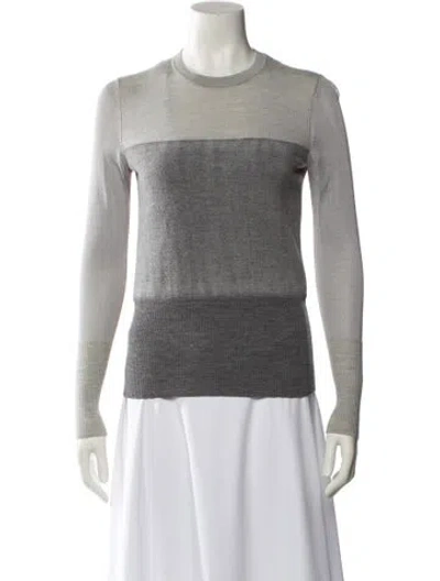 Pre-owned Rag & Bone Merino Wool Colorblock Pattern Sweater In Gray