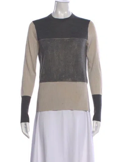 Pre-owned Rag & Bone Merino Wool Colorblock Pattern Sweater In Gray