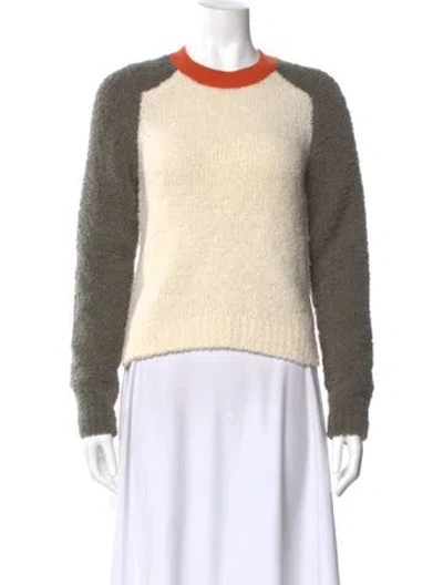 Pre-owned Rag & Bone Merino Wool Colorblock Pattern Sweater In Neutral