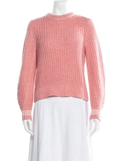 Pre-owned Rag & Bone Merino Wool Colorblock Pattern Sweater In Pink