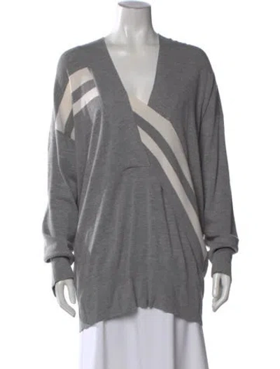 Pre-owned Rag & Bone Merino Wool Colorblock Pattern Sweater W/ Tags In Gray