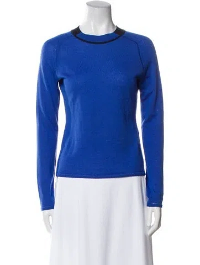 Pre-owned Rag & Bone Merino Wool Cowl Neck Sweater In Blue