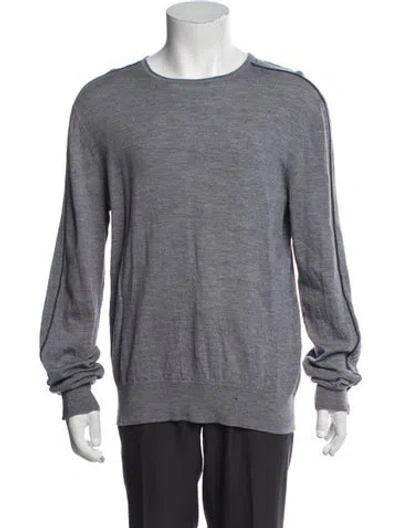 Pre-owned Rag & Bone Merino Wool Crew Neck Pullover In Blue