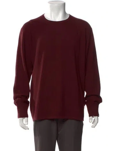 Pre-owned Rag & Bone Merino Wool Crew Neck Pullover In Burgundy