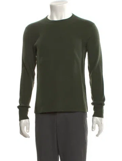 Pre-owned Rag & Bone Merino Wool Crew Neck Pullover In Green