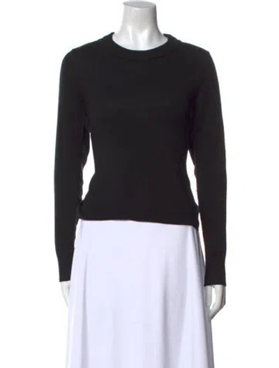 Pre-owned Rag & Bone Merino Wool Crew Neck Sweater In Black