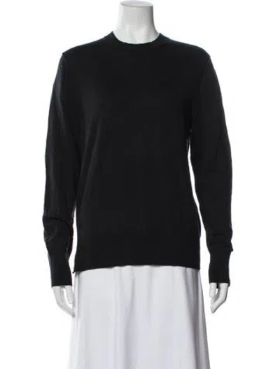 Pre-owned Rag & Bone Merino Wool Crew Neck Sweater In Black