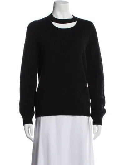 Pre-owned Rag & Bone Merino Wool Crew Neck Sweater In Black