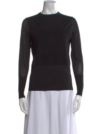 Pre-owned Rag & Bone Merino Wool Crew Neck Sweater In Black