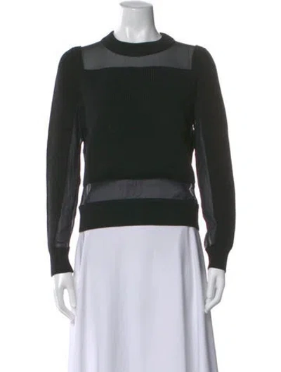 Pre-owned Rag & Bone Merino Wool Crew Neck Sweater In Black