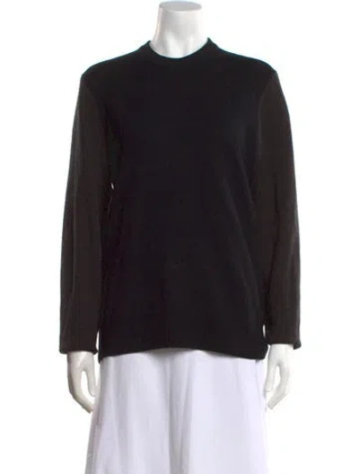 Pre-owned Rag & Bone Merino Wool Crew Neck Sweater In Black