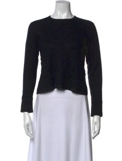 Pre-owned Rag & Bone Merino Wool Crew Neck Sweater In Black