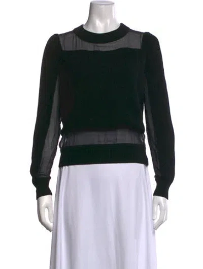 Pre-owned Rag & Bone Merino Wool Crew Neck Sweater In Black
