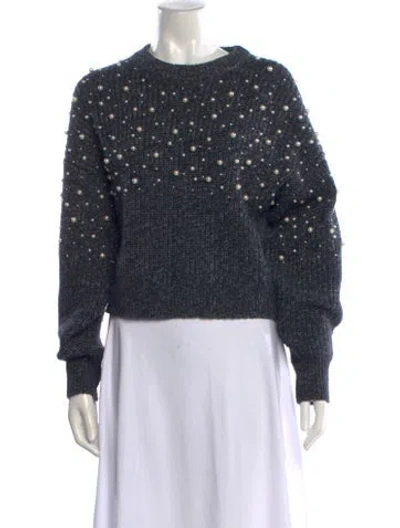 Pre-owned Rag & Bone Merino Wool Crew Neck Sweater In Blue