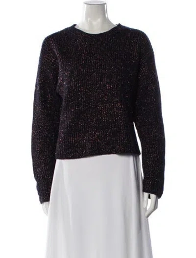 Pre-owned Rag & Bone Merino Wool Crew Neck Sweater In Blue