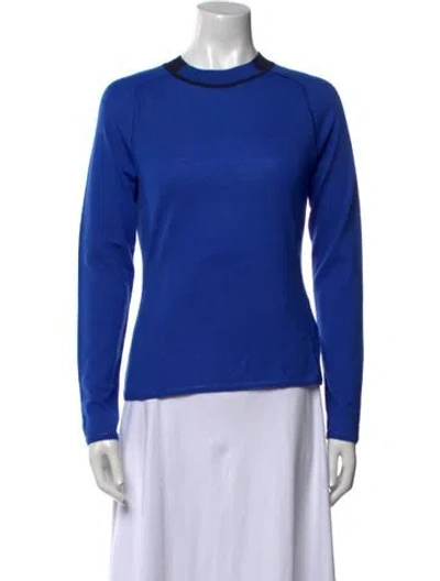 Pre-owned Rag & Bone Merino Wool Crew Neck Sweater In Blue