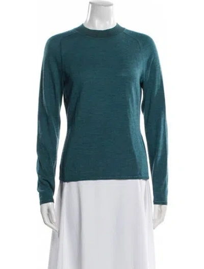 Pre-owned Rag & Bone Merino Wool Crew Neck Sweater In Blue