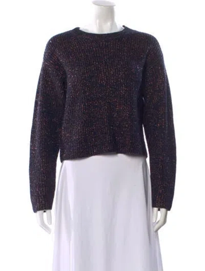 Pre-owned Rag & Bone Merino Wool Crew Neck Sweater In Blue