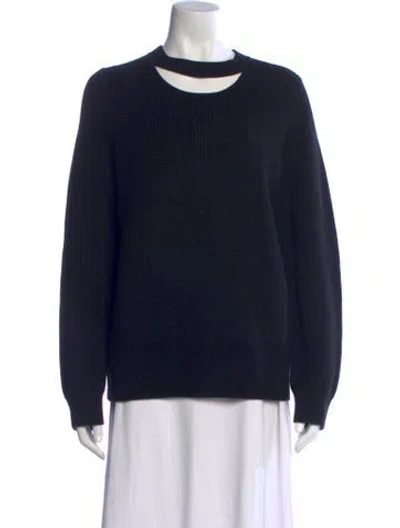 Pre-owned Rag & Bone Merino Wool Crew Neck Sweater In Blue